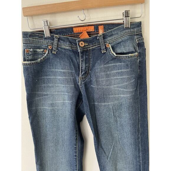 Colins Jeanswear Zoe Jeans Womens Size 2/26 Med Wash Mid Rise Flare Distressed - Picture 5 of 11